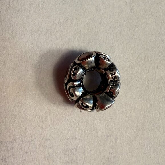 Authentic Pandora Silver 925ALE Primrose Path ORANGE CZ Charm 790330CZ - Picture 2 of 3